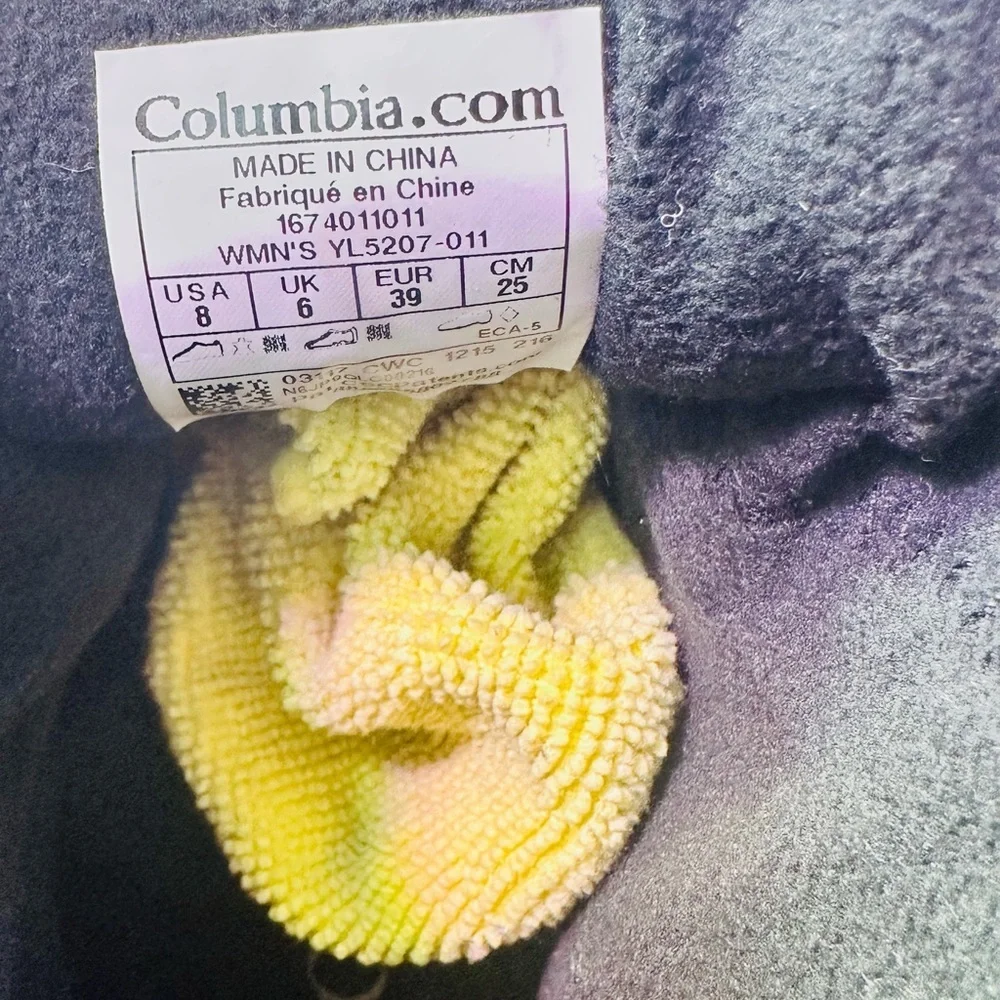 Columbia Women's Black Quilted Winter Boots with Gray Faux-Fur Trim
